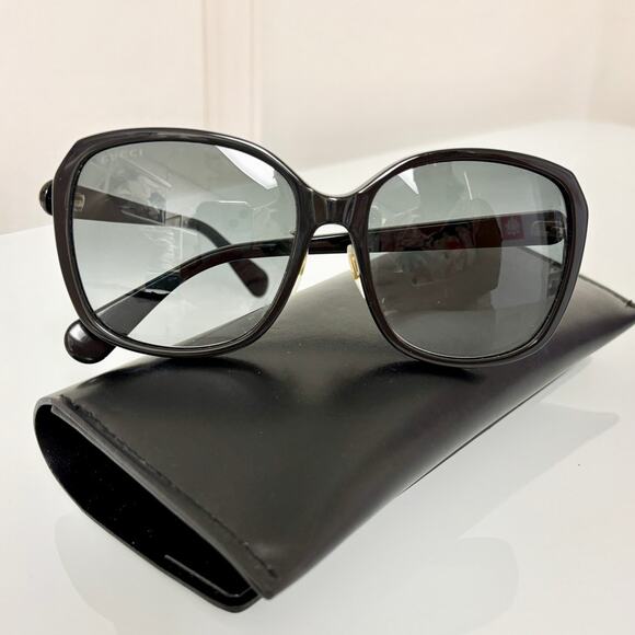 Gucci GG0371SK Black Frame Gray Lens Rectangle Sunglasses Women - Picture 2 of 5